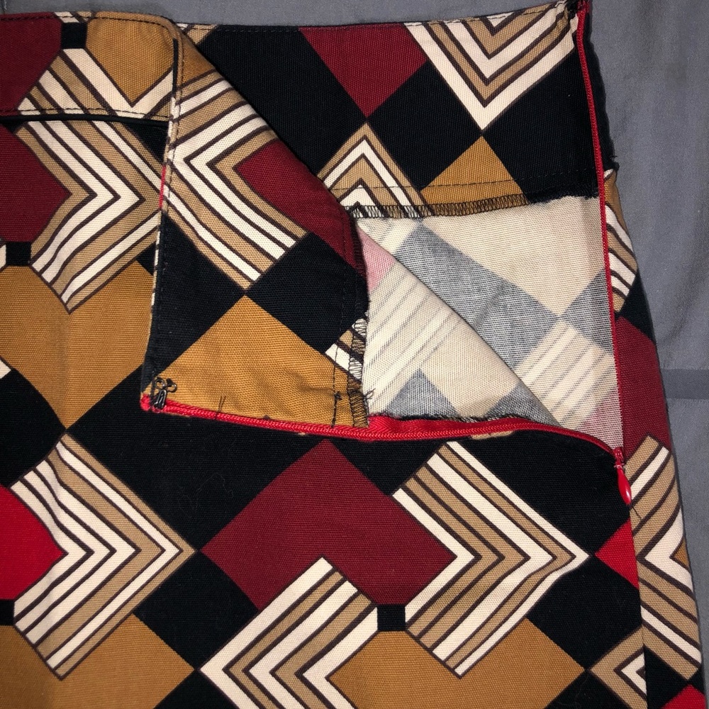 Loft Ann Taylor Funky Vintage Look Skirt 8 Petite EUC - Picture 5 of 8